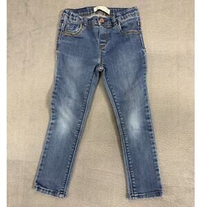 ZARA Baby Girl Toddler Light Stretch Denim Jeans 3-4 104cm Adjustable‎ Waist